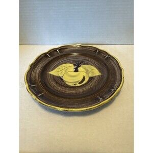 One Santa Anita Ware Vreni Provincial Apple Brown & White Salad/Dessert Plate